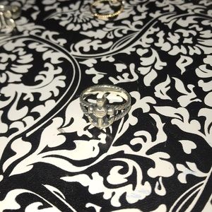 James Avery Cross Heart and Anchor Rope ring